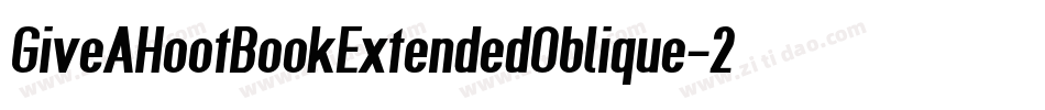 GiveAHootBookExtendedOblique-26LX字体转换