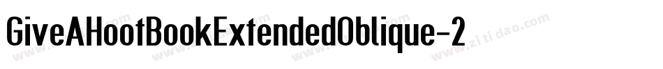 GiveAHootBookExtendedOblique-26LX字体转换
