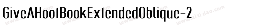 GiveAHootBookExtendedOblique-26LX字体转换