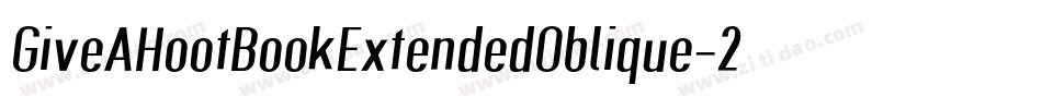 GiveAHootBookExtendedOblique-26LX字体转换