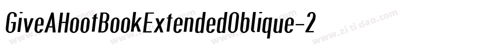 GiveAHootBookExtendedOblique-26LX字体转换