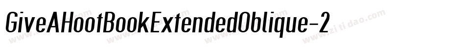GiveAHootBookExtendedOblique-26LX字体转换