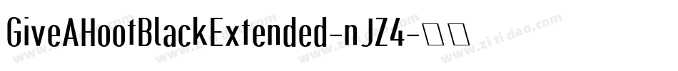 GiveAHootBlackExtended-nJZ4字体转换