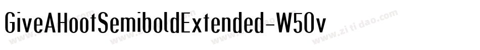 GiveAHootSemiboldExtended-W5Ov字体转换