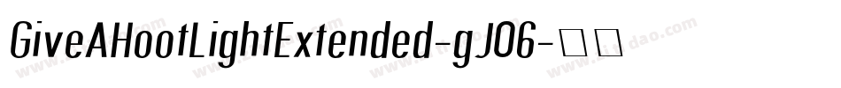 GiveAHootLightExtended-gJ06字体转换