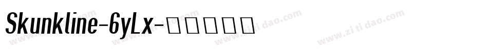 Skunkline-6yLx字体转换