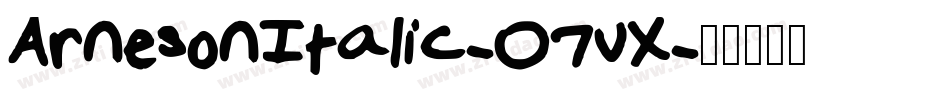 ArnesonItalic-07vX字体转换