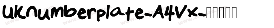 Uknumberplate-A4Vx字体转换 Uknumberplate-A4Vx字体转换