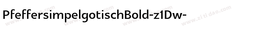 PfeffersimpelgotischBold-z1Dw字体转换