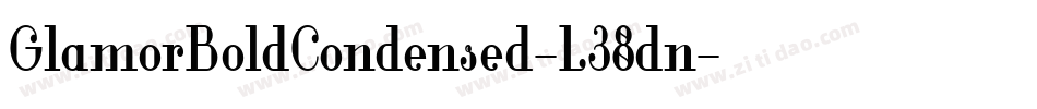 GlamorBoldCondensed-L38dn字体转换