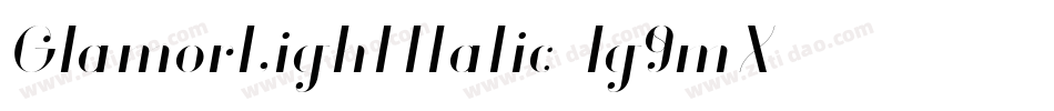 GlamorLightItalic-lg9mX字体转换