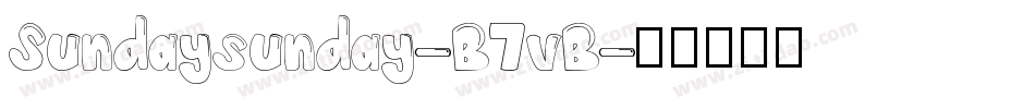 Sundaysunday-B7vB字体转换