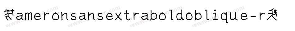 Cameronsansextraboldoblique-rK0A字体转换