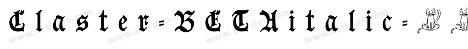 Claster-BETAitalic字体转换