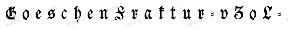 GoeschenFraktur-vZoL字体转换