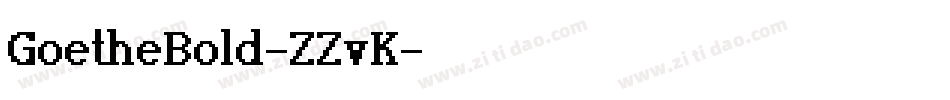 GoetheBold-ZZvK字体转换