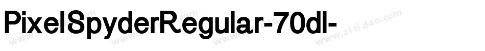 PixelSpyderRegular-70dl字体转换