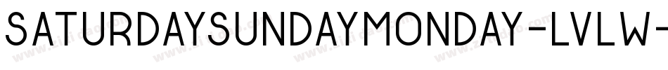 SaturdaySundayMonday-lVlw字体转换