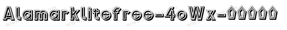Alamarklitefree-4oWx字体转换
