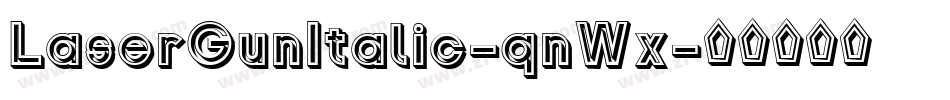 LaserGunItalic-qnWx字体转换