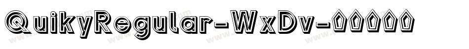 QuikyRegular-WxDv字体转换