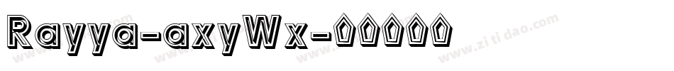 Rayya-axyWx字体转换