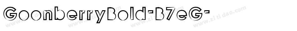 GoonberryBold-B7eG字体转换