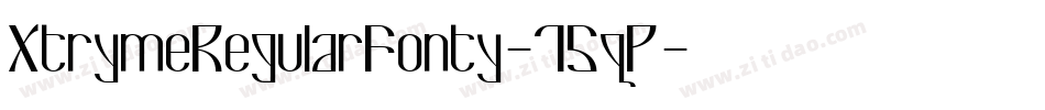 XtrymeRegularFonty-75qP字体转换