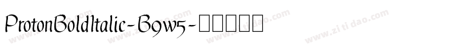 ProtonBoldItalic-B9w5字体转换