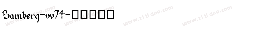 Bamberg-vv74字体转换