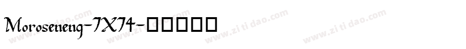 Moroseneng-7X74字体转换