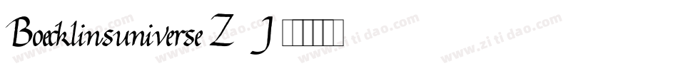 Boecklinsuniverse-Z59J字体转换