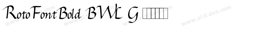 RotoFontBold-BWL0G字体转换