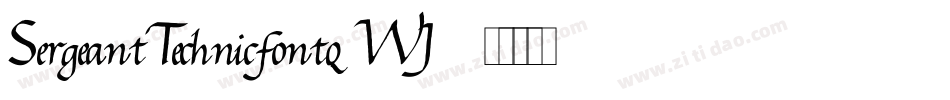 SergeantTechnicfont2-WJ59字体转换