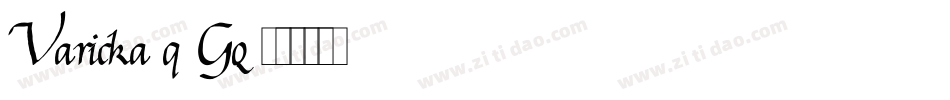 Varicka-q0G2字体转换