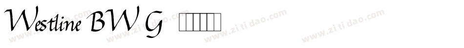 Westline-BW0G8字体转换