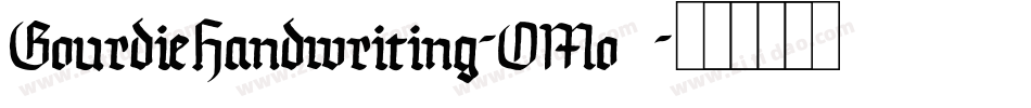 GourdieHandwriting-OMo6字体转换
