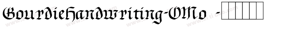 GourdieHandwriting-OMo6字体转换