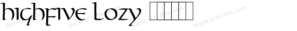 Highfive-LOZy字体转换