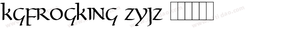 Kgfrogking-ZyJz字体转换