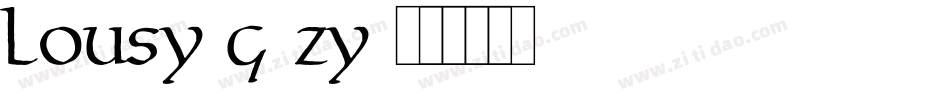Lousy-G3Zy字体转换