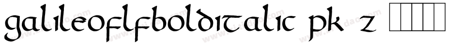GalileoflfBolditalic-PK3Z字体转换