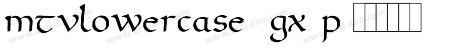 MtvLowercase1-gX5p字体转换