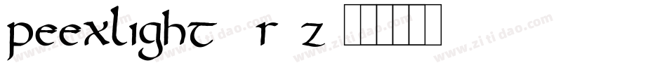 PeexLight-8r3z字体转换