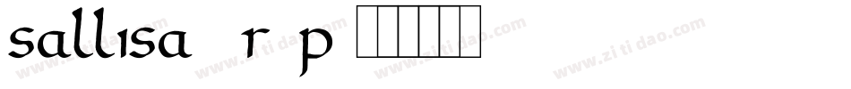 Sallisa-4r5p字体转换 Sallisa-4r5p字体转换