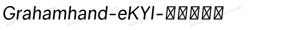 Grahamhand-eKYl字体转换
