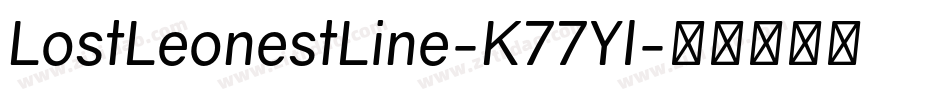 LostLeonestLine-K77Yl字体转换