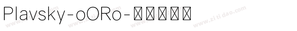 Plavsky-oORo字体转换