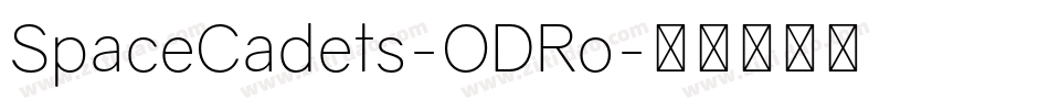 SpaceCadets-ODRo字体转换