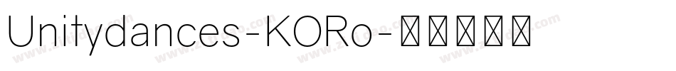 Unitydances-KORo字体转换